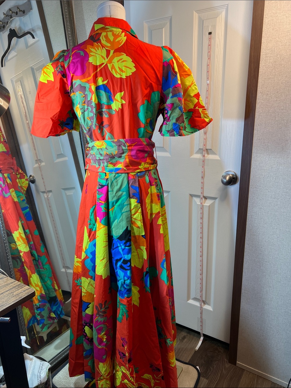 Christopher John Rogers Red Floral Maxi Dress with Multicolor Print - Picture 8 of 11